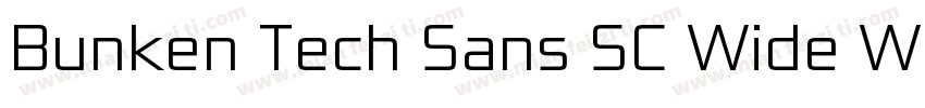 Bunken Tech Sans SC Wide W05XBd字体转换